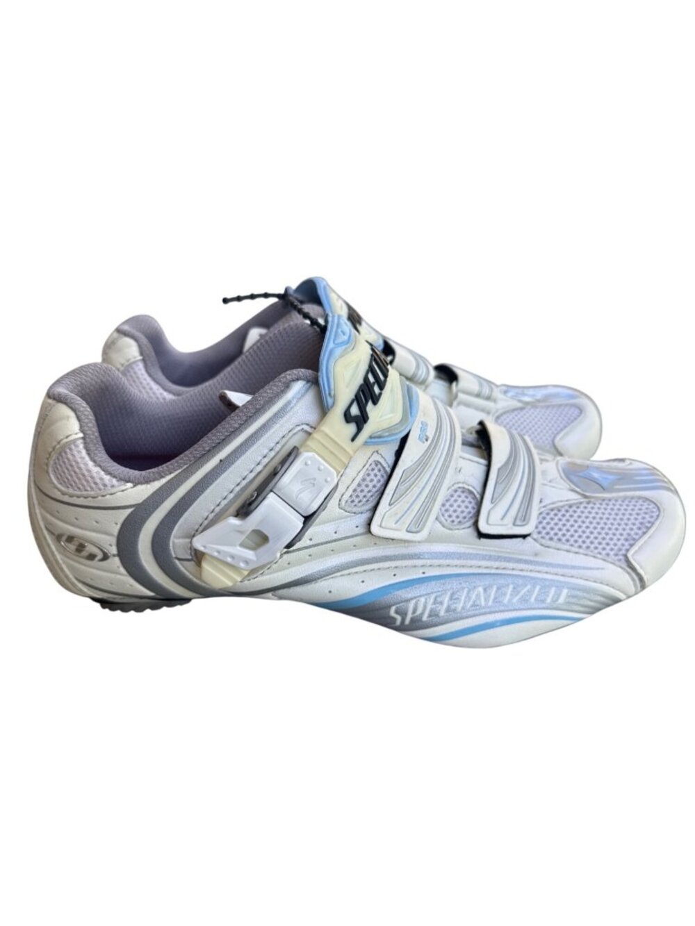 Specialized Pro Road Cycling Shoes Women US 7 EU 37 White Blue 3 Bolt
